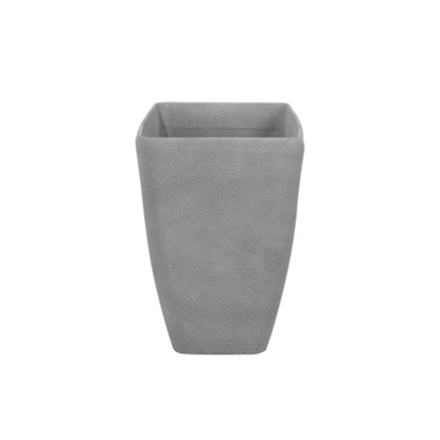 Set of 2 Plant Pots BARIS Stone 74 cm Grey