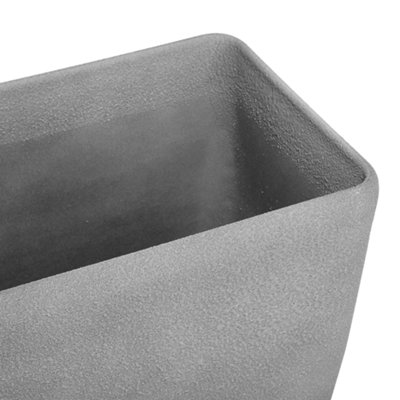 Set of 2 Plant Pots BARIS Stone 74 cm Grey