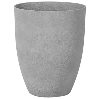 Set of 2 Plant Pots CROTON Stone 43 cm Grey