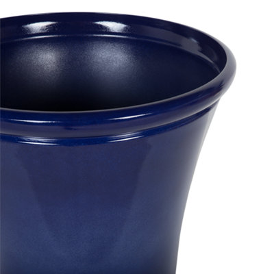 Set of 2 Plant Pots KOKKINO Stone 46 cm Navy Blue