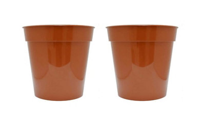 Set of 2 Plastic Plant Nursery Seeding Garden Indoor Outdoor Balcony Container for Fruit Flower Pot 38cm