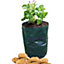 Set of 2 Potato Grow Bags - Indoor or Outdoor Garden Planting Bag with Side Flap, Drainage Hole & Handles - H45 x 30cm Diameter