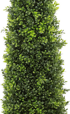 Set Of 2 Potted Topiary Artificial 3Ft Boxwood Tree