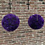 Set of 2 Purple Heather Effect Artificial Topiary Balls (26cm)