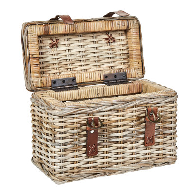 Set of 2 Rattan Boxes Light IRBID