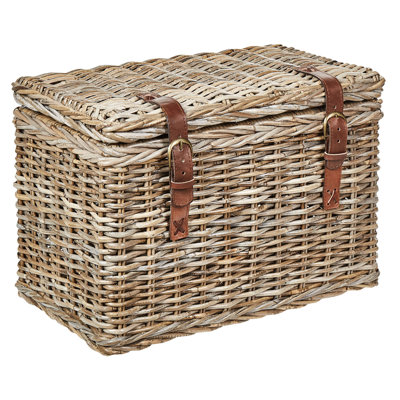 Set of 2 Rattan Boxes Light IRBID