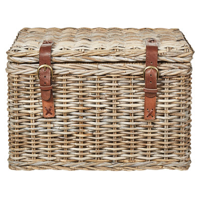 Set of 2 Rattan Boxes Light IRBID
