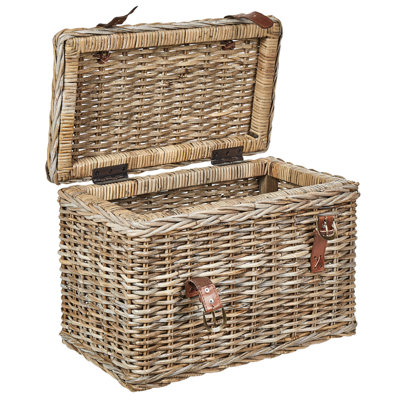 Set of 2 Rattan Boxes Light IRBID