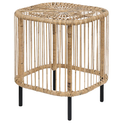 Set of 2 Rattan Garden Coffee Tables Natural CESENATICO