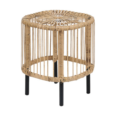 Set of 2 Rattan Garden Coffee Tables Natural CESENATICO
