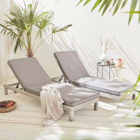 Rattan sun loungers online b&q