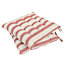 Set of 2 Red Striped Indoor Dining Chair Seat Pad Cushions