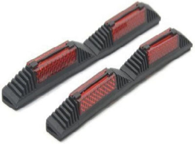 Set Of 2 Reflective Door Guards Reflective Edge Red Protectors Universal Safety - 5