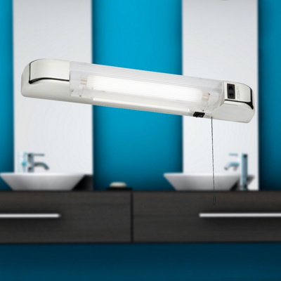 Set of 2 Rise - Chrome LED Bathroom Shaver Lights