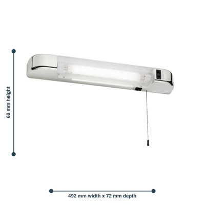 Set of 2 Rise - Chrome LED Bathroom Shaver Lights