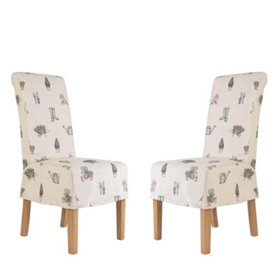 Set of 2 Riviera Loose Cover Kitchen Furniture Dining Room Chair - Country Living