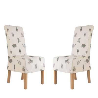 Set of 2 Riviera Loose Cover Kitchen Furniture Dining Room Chair - Country Living