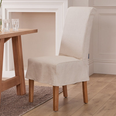 Set of 2 Riviera Loose Cover Kitchen Furniture Dining Room Chair - Natural