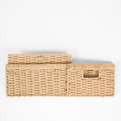 Set Of 2 Rope Storage Box Cubes Folding Space Saving Shelf Boxes - 6