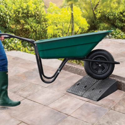 Set of 2 Rubber Kerb Ramps Durable and Stable with Slip Resistant for ...
