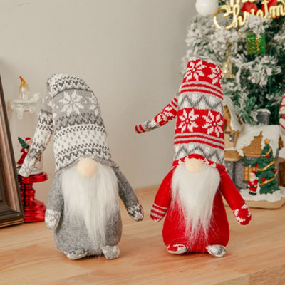 Set of 2 Santa Gnome Elf Plush Doll Christmas Decoration Set Xmas Ornament Price Comparisons | Compare The Build