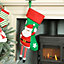 Set of 2 Santa Hanging Legs Xmas Tree Decoration Christmas Gift Bag Christmas Stocking