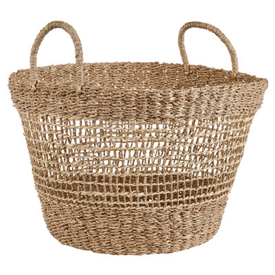 Set of 2 Seagrass Baskets Natural AROWANA