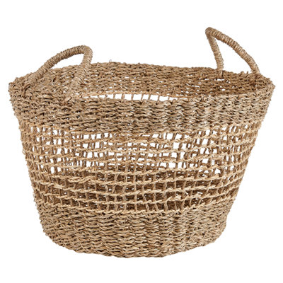 Set of 2 Seagrass Baskets Natural AROWANA