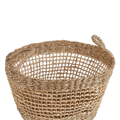 Set of 2 Seagrass Baskets Natural AROWANA