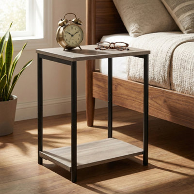 Set Of 2 Side Tables, 2-Tier Sofa Side Tables, Bedside Tables, For ...