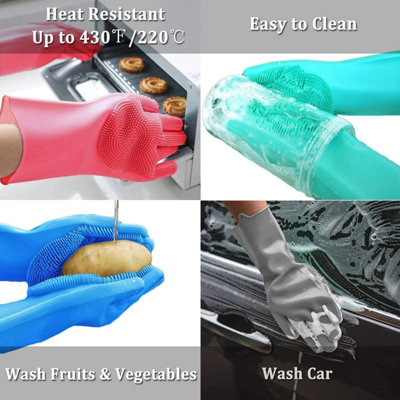 Set Of Silicone Brush Scrubber Magic Dishwashing Cleaning