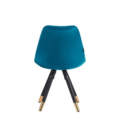 Set of 2 Sofia Velvet Dining Chairs Upholstered Dining Room Chair, Blue