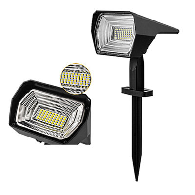 Set of 2 Solar LED Garden Spotlights DIY at B&Q