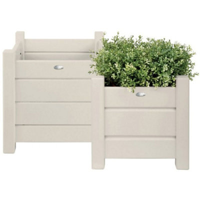 Set of 2 Square Versailles Planters 30cm/40cm