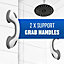 Set of 2 Support Grab Handle Suction Bath Shower Disability Aid Safety Grip Rail