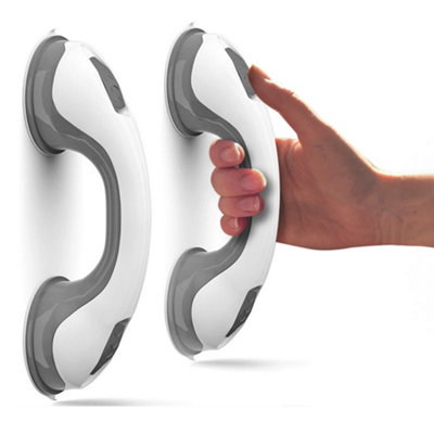 Set of 2 Support Grab Handle Suction Cup Bath Shower Children and Disability Aid Safety Grip Rails Bathroom Rail Handles Disabled