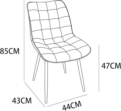 Set of 2 Tan Suede Effect Dining Chairs Plush Padded Upholstered Accent Chair - Alba by MCC
