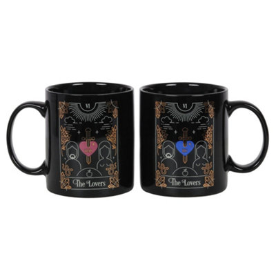 Set of 2 'The lovers' tarot Mugs (350ml)