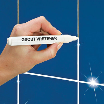 Set of 2 Tile Grout Pens, Grout Whitener Reviver, Restore and Renew Discoloured and Faded Grouts