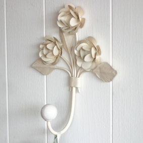 Set of 2 Traditional Cast Iron Vintage Deer Wall Hooks