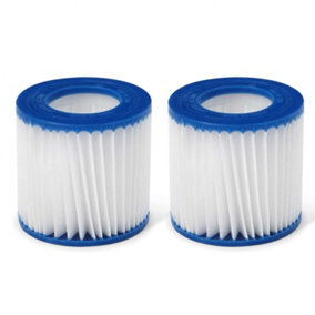 Set of 2 type 1 filter cartridges for pool pump - 80 x H90mm compatible with Agate Grenat and Cristal freestanding pools