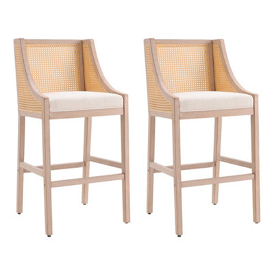 Counter height wicker store bar stools