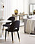 Set of 2 Velvet Dining Chairs Black MAGALIA
