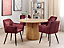 Set of 2 Velvet Dining Chairs Burgundy JASMIN