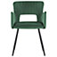 Set of 2 Velvet Dining Chairs Dark Green SANILAC