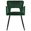 Set of 2 Velvet Dining Chairs Emerald Green SANILAC