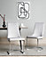Set of 2 Velvet Dining Chairs Grey ALTOONA