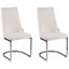 Set of 2 Velvet Dining Chairs Off-white ALTOONA