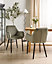 Set of 2 Velvet Dining Chairs Olive Green WELLSTON