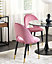 Set of 2 Velvet Dining Chairs Pink MAGALIA